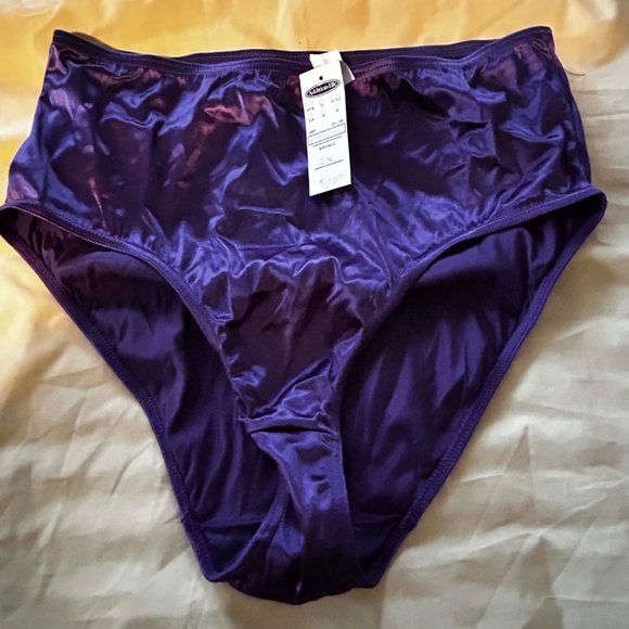 BRIEFS, NYLON SPANDEX PURPLE, SIZE 2X, MADE IN CANADA!, ADDITION ELLE, TAGS ON, - Picture 1 of 3